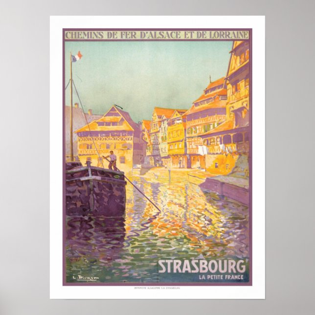 Affiches Strasbourg Vintage Travel (Devant)