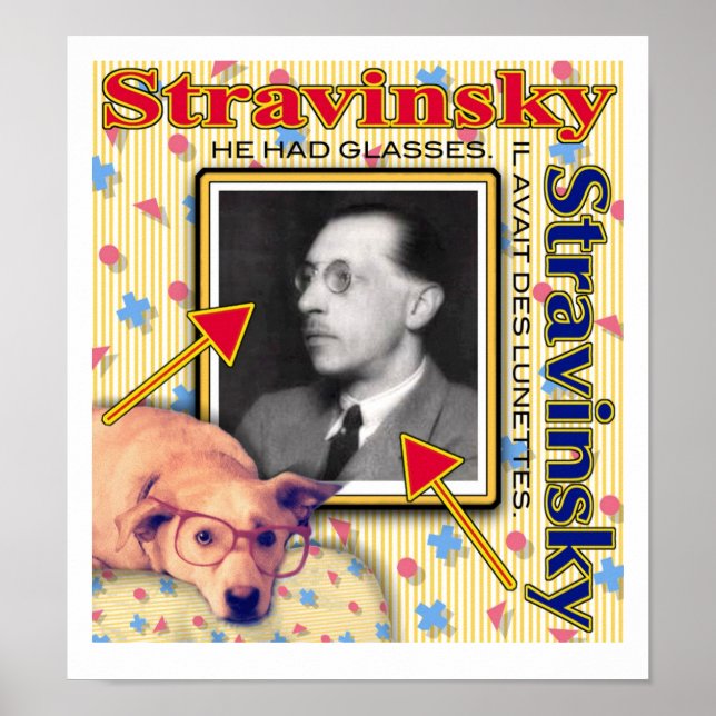 Affiches Stravinsky - Il avait des lunettes. (Devant)