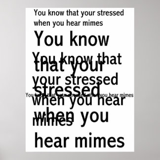 Affiches Stressé