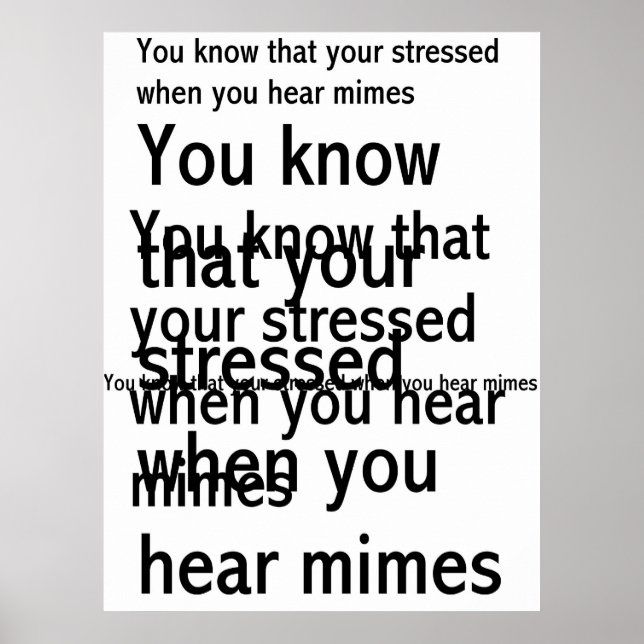 Affiches Stressé (Devant)