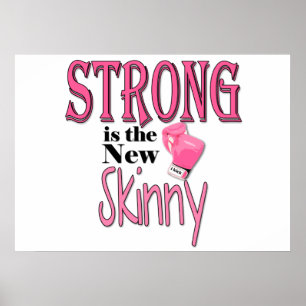 Affiches STRONG est la nouvelle Skinny! Avec Gants En Boxe