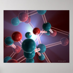 Affiches Structure moléculaire de caféine
