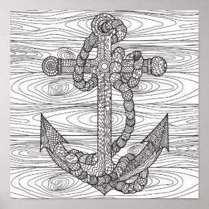 Affiches Style Ancre Et Corde 2