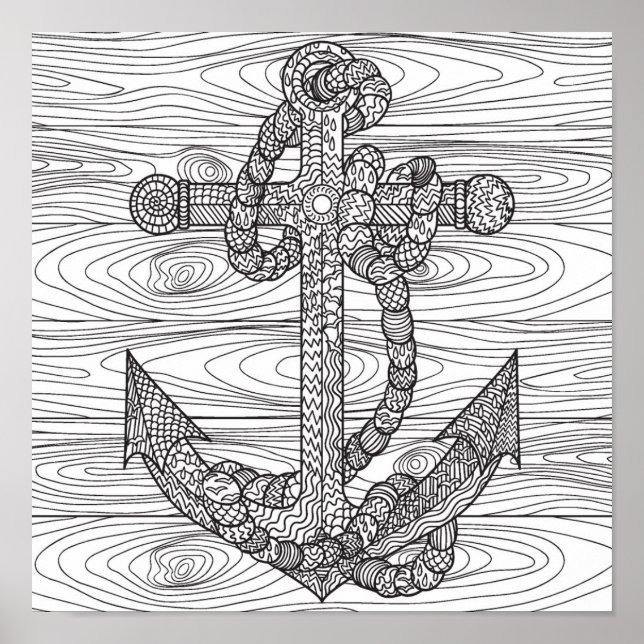 Affiches Style Ancre Et Corde 2 (Devant)