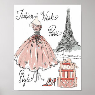 Affiches Style de semaine de mode d'Apple sauvage Paris