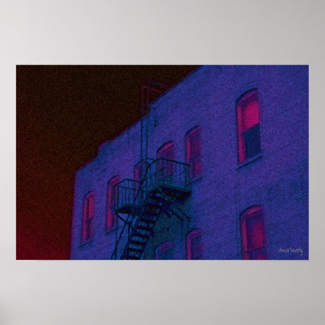 Affiches style seurat brillant après les heures (Devant)