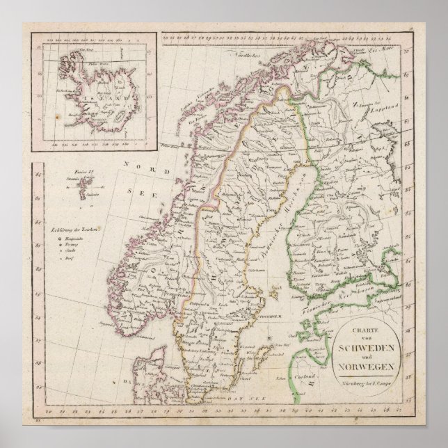 Affiches Suède, Norvège, Islande (Devant)