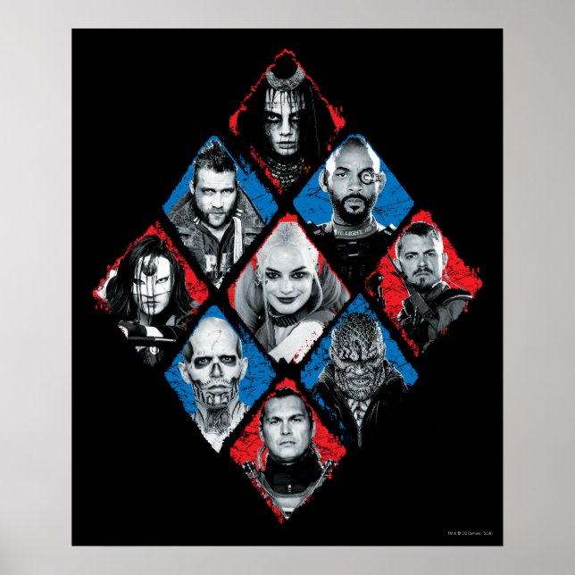 Affiches Suicide Squad | Task Force X Checkered Diamond (Devant)