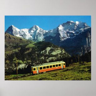 Affiches Suisse, Train pour Jungfraujoch,