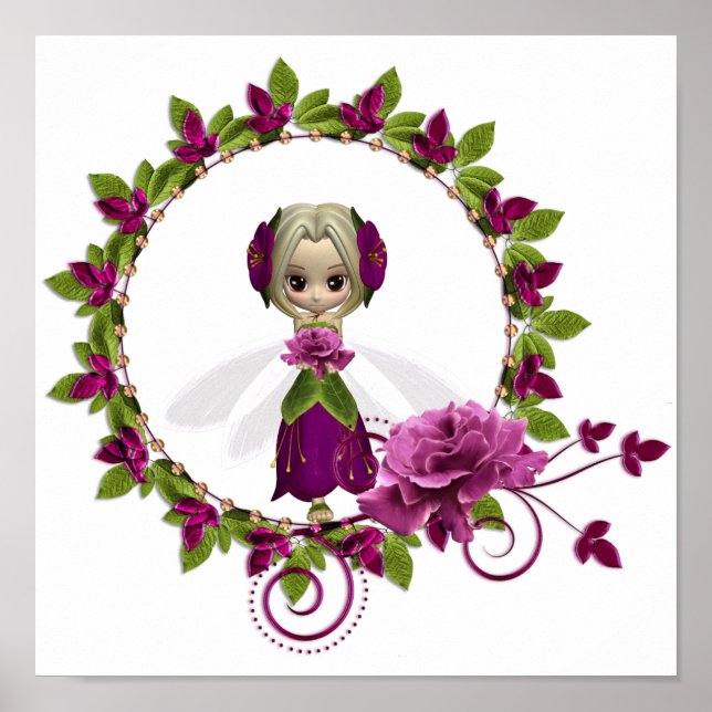 Affiches Summer Pink Rose Fae (Devant)