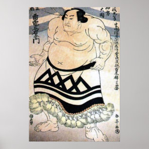 Affiches sumo-lutteur japonais