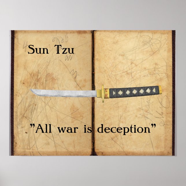 Affiches Sun Tzu - Toute guerre est tromperie (Devant)