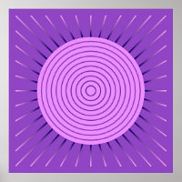 Sunburst géométrique moderne - Amethyst Purple