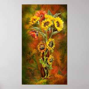 Affiches Sunflowers In Sunflower Vase Art Poster/Print