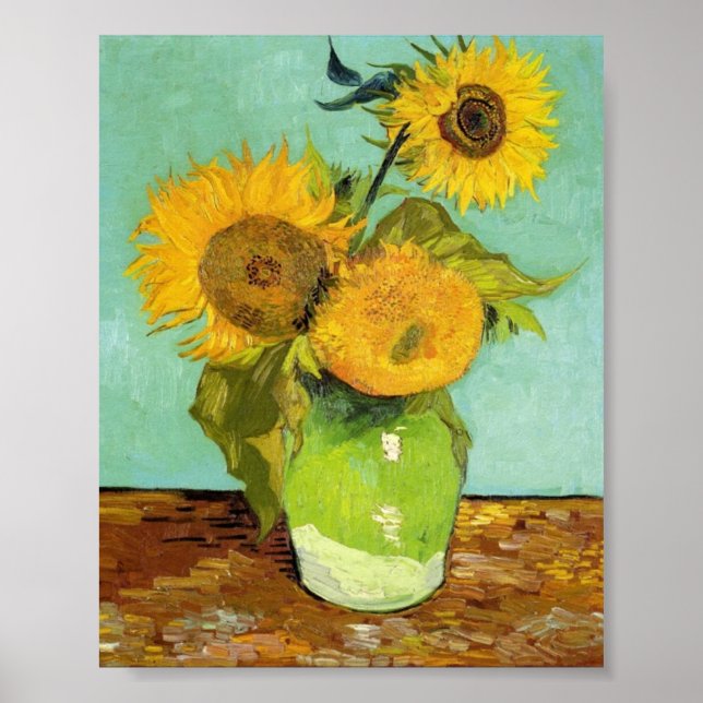 Affiches Sunflowers par Van Gogh (Devant)