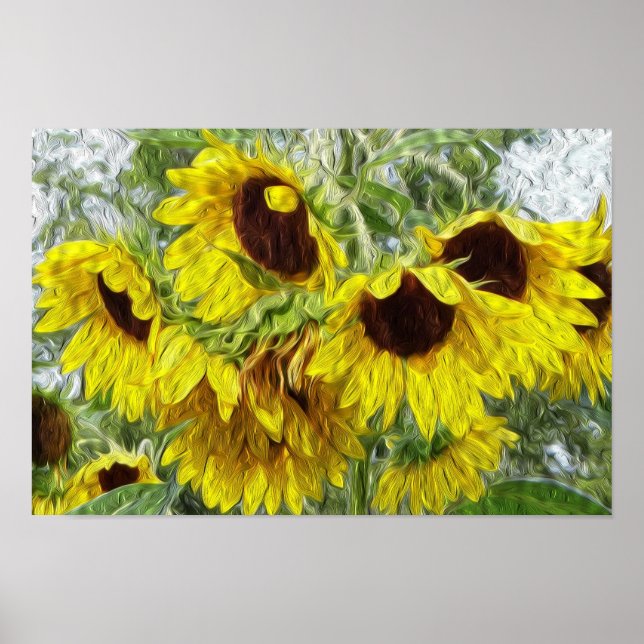 Affiches Sunny Sunflower Morn (Devant)