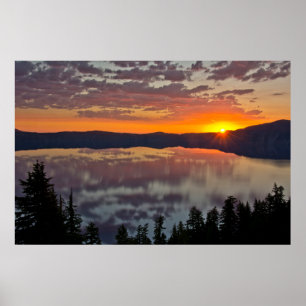 Affiches Sunrise, Crater Lake National Park, Oregon, États-