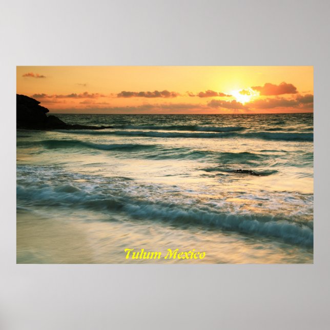 Affiches Sunrise in Tulum Mexico (Devant)