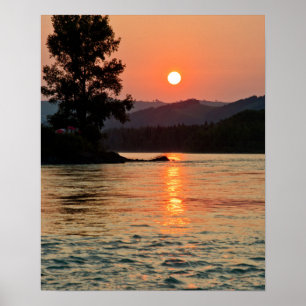 Affiches Sunrise Over Katun River