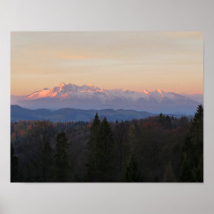 Affiches Sunrise Tatras vue de Beskids