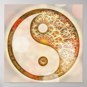 Affiches Sunrise Yin Yang Mandala