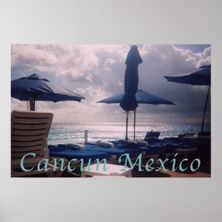 Affiches Sunset Cancun Mexique