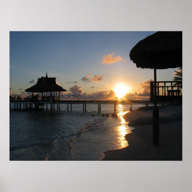 Affiches Sunset Maldives (Devant)