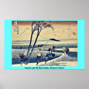Affiches Sunshu ejiri By Katsushika, Hokusai Ukiyoe.