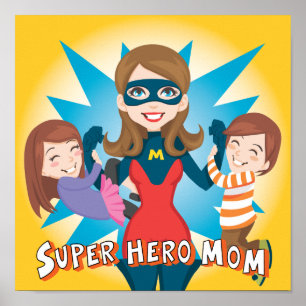 Affiches Super Hero Maman