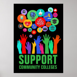 Affiches Support Community Colleges Access Education 20X28"