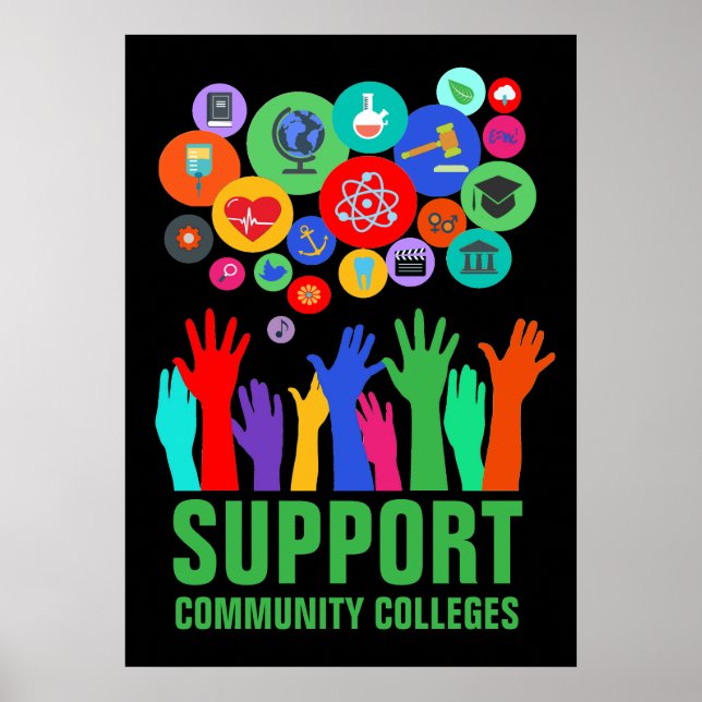 Affiches Support Community Colleges Access Education 20X28" (Devant)
