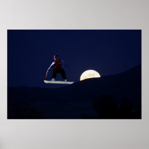 Affiches Surf des neiges au-dessus de l'affiche de Pleine