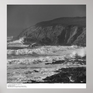 Affiches Surf et rochers près de la gare de Bodega, 1966