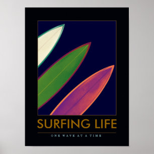 Affiches SURF LIFE - planches de surf sports nautiques