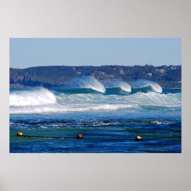 Affiches Surf - Newcastle Beach NSW Australie (Devant)
