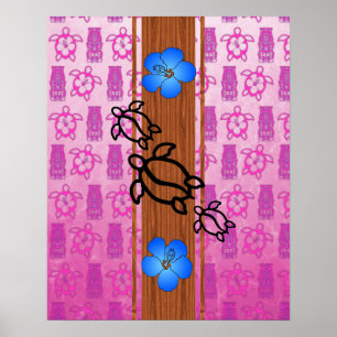 Affiches Surf Retro Honu