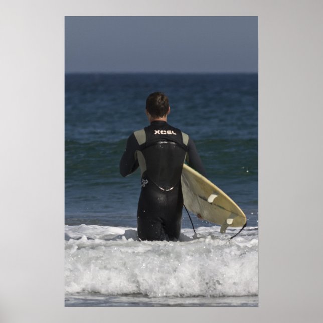 Affiches Surfer en attente de Waves fine art print (Devant)