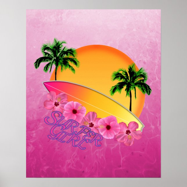 Affiches Surfer Girl (Devant)