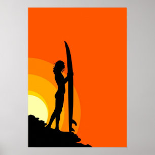 Affiches Surfer Girl