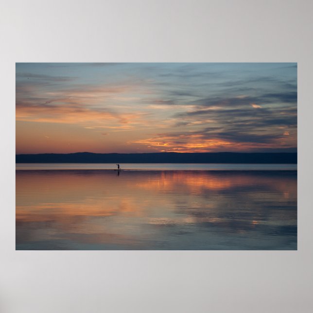 Affiches Surfer ramant à terre (Devant)