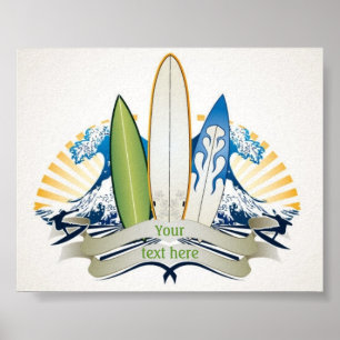 Affiches Surfs vers le haut