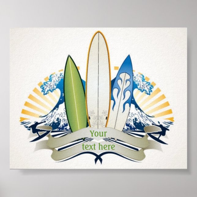 Affiches Surfs vers le haut (Devant)