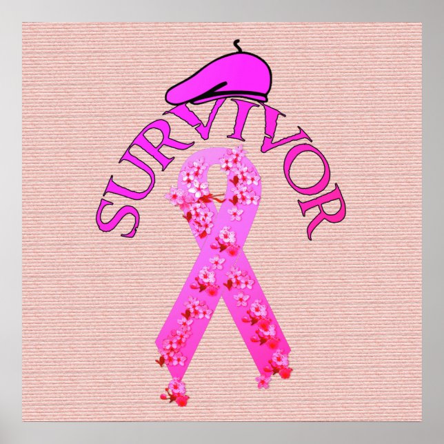 Affiches Survivant du cancer du sein (Devant)