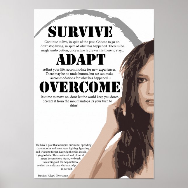 Affiches Survive Adapt Overcome (Devant)