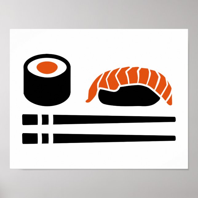 Affiches Sushi sashimi bâtons (Devant)
