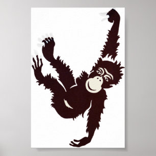 Affiches Suspendre le singe