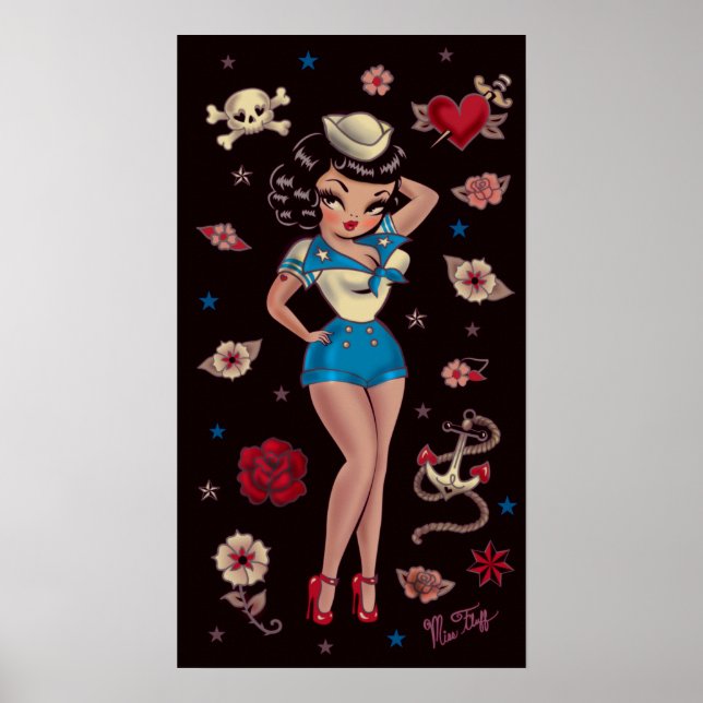 Affiches Suzy Sailor Pin Up (Devant)