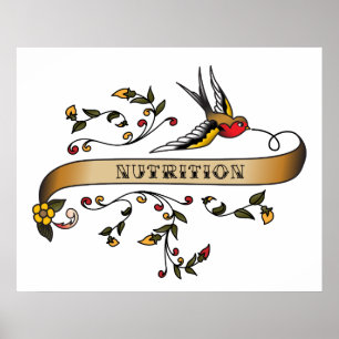 Affiches Swallow and Scroll with Nutrition