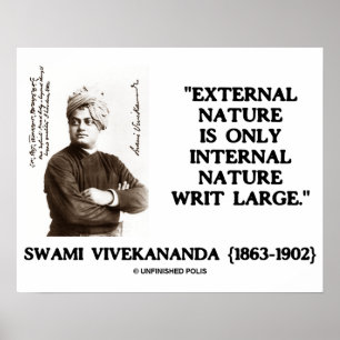 Affiches Swami Vivekananda Nature externe Nature interne