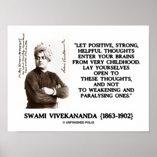 Affiches Swami Vivekananda Réflexions positives et utiles